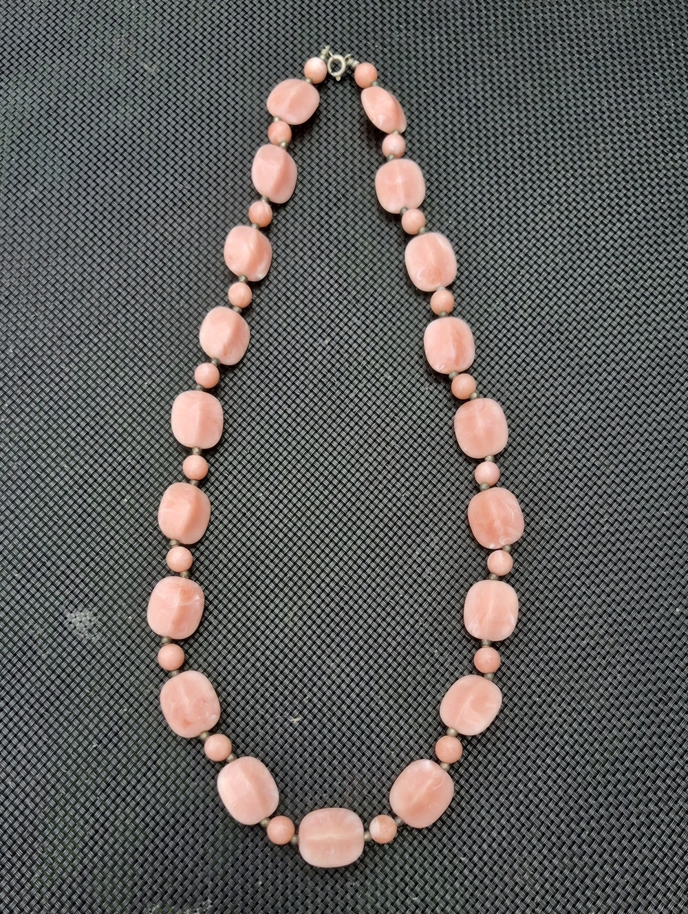 Pink Beaded Lucite Necklace